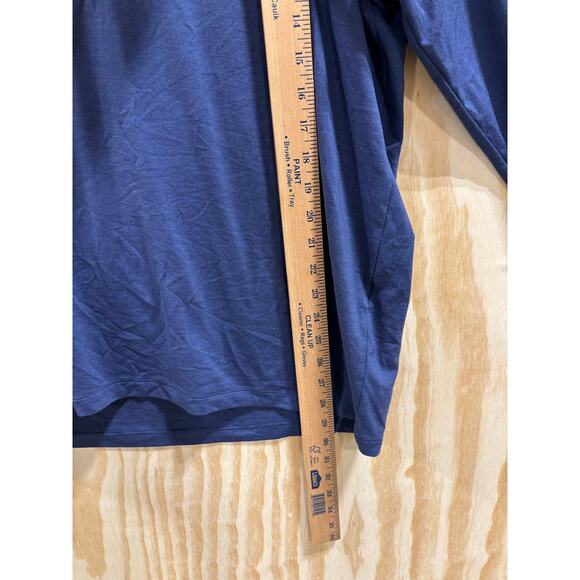 Peter Millar Men’s LS Performance Shirt Navy Stretch Raglan Crewneck athletic - Picture 6 of 9